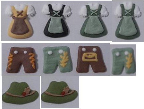 Dirndl/Lederhosen/Trachtenhut Set