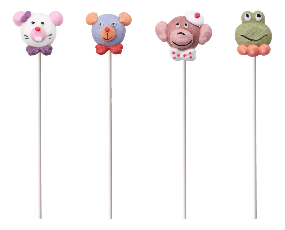 Animal heads on a stick