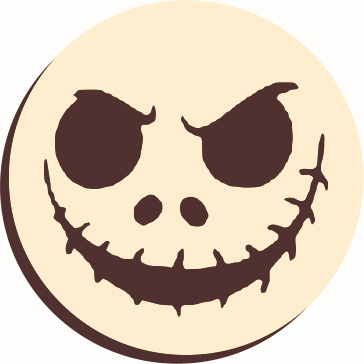 Halloween scary face bright