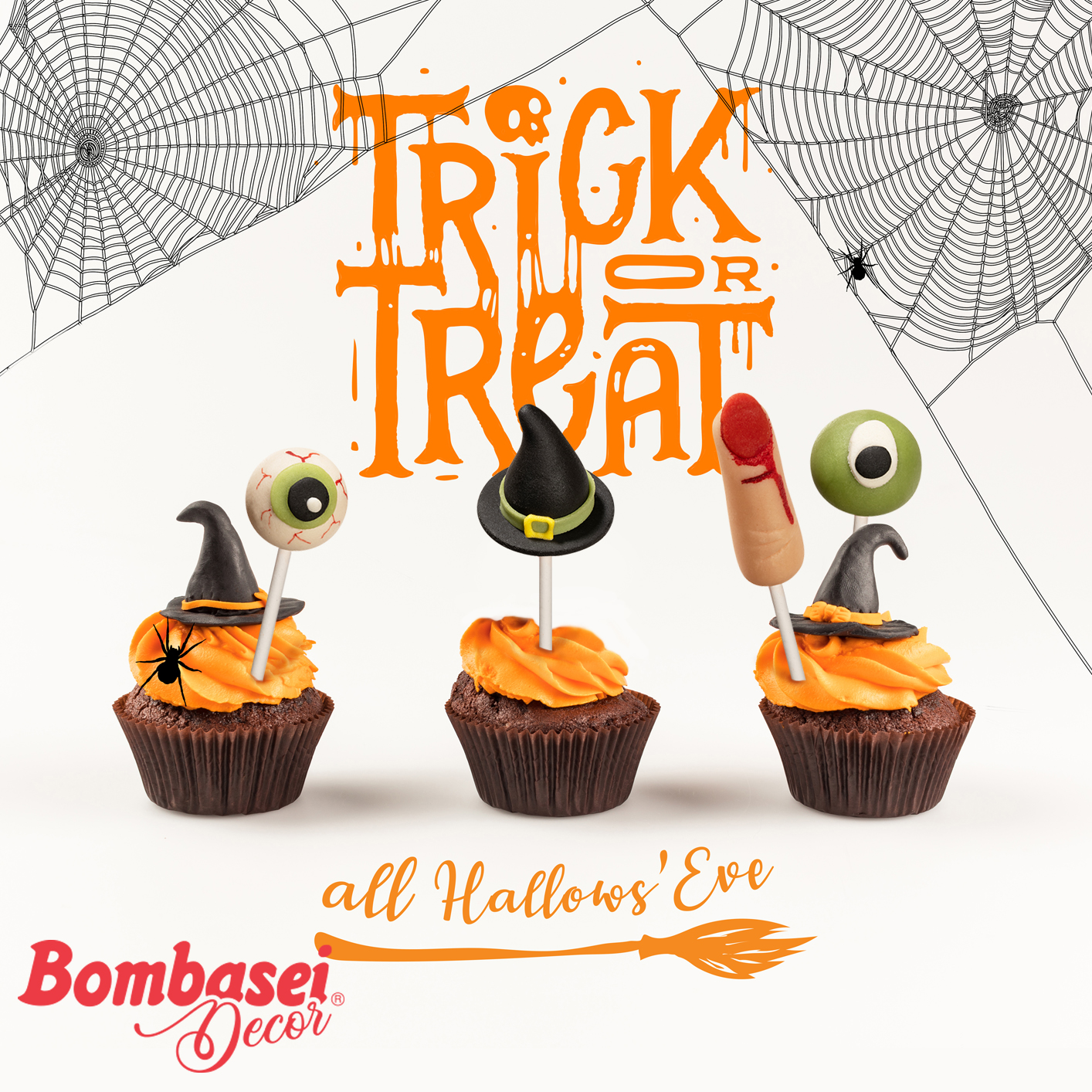 Marzipan creepy set on a stick