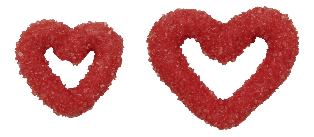 Heart frame sugared red