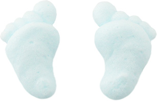 Baby feet blue