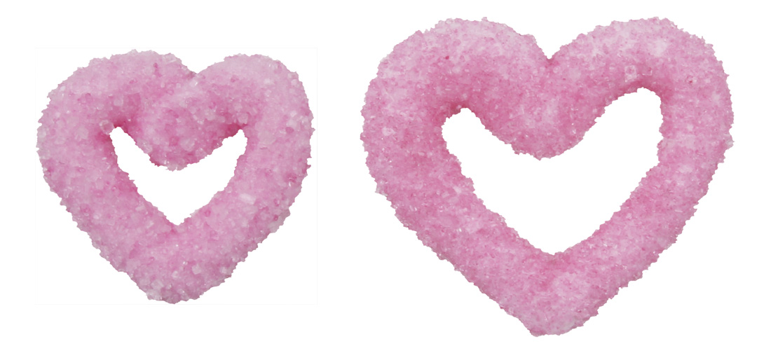 Pink sugared heart frame