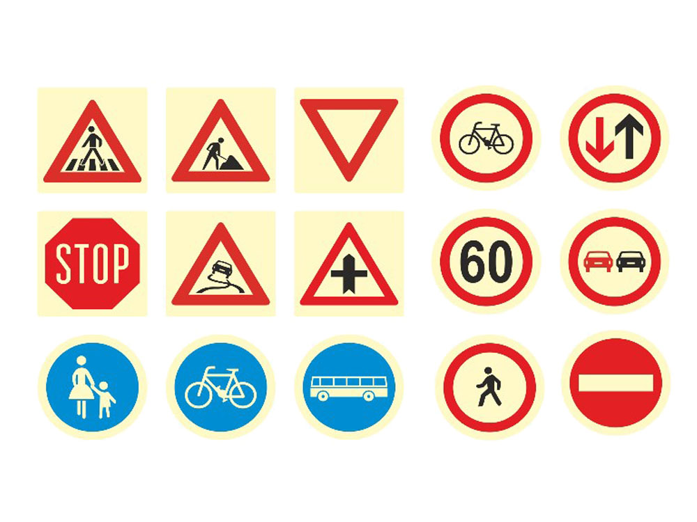 Chocolate traffic sign
