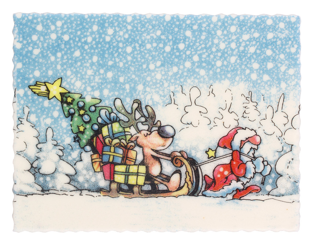 Father Christmas with elk