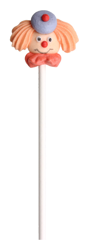 Clown head on a stick