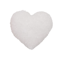 White sugared heart