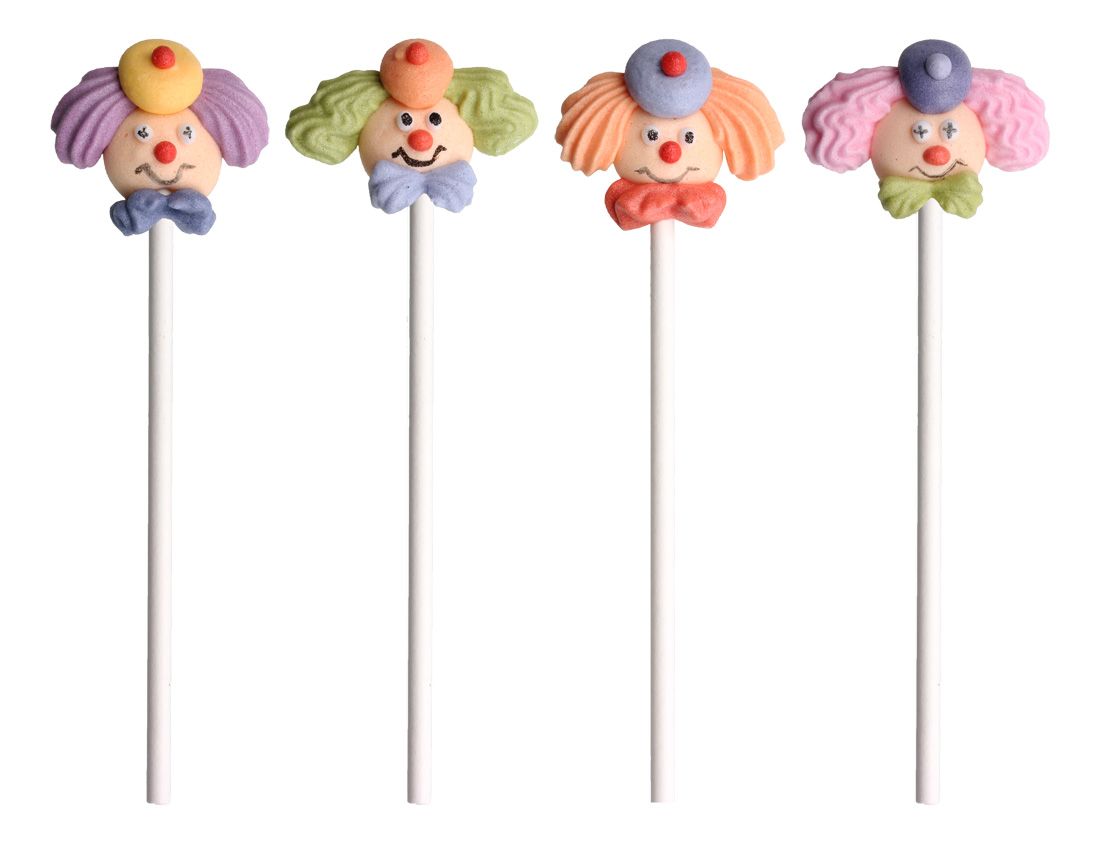 Clown head on a stick