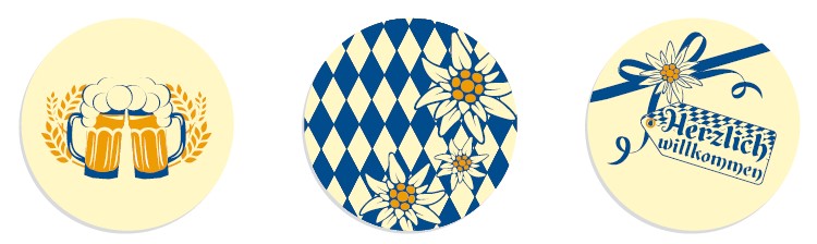 Bavarian overlay set of 3